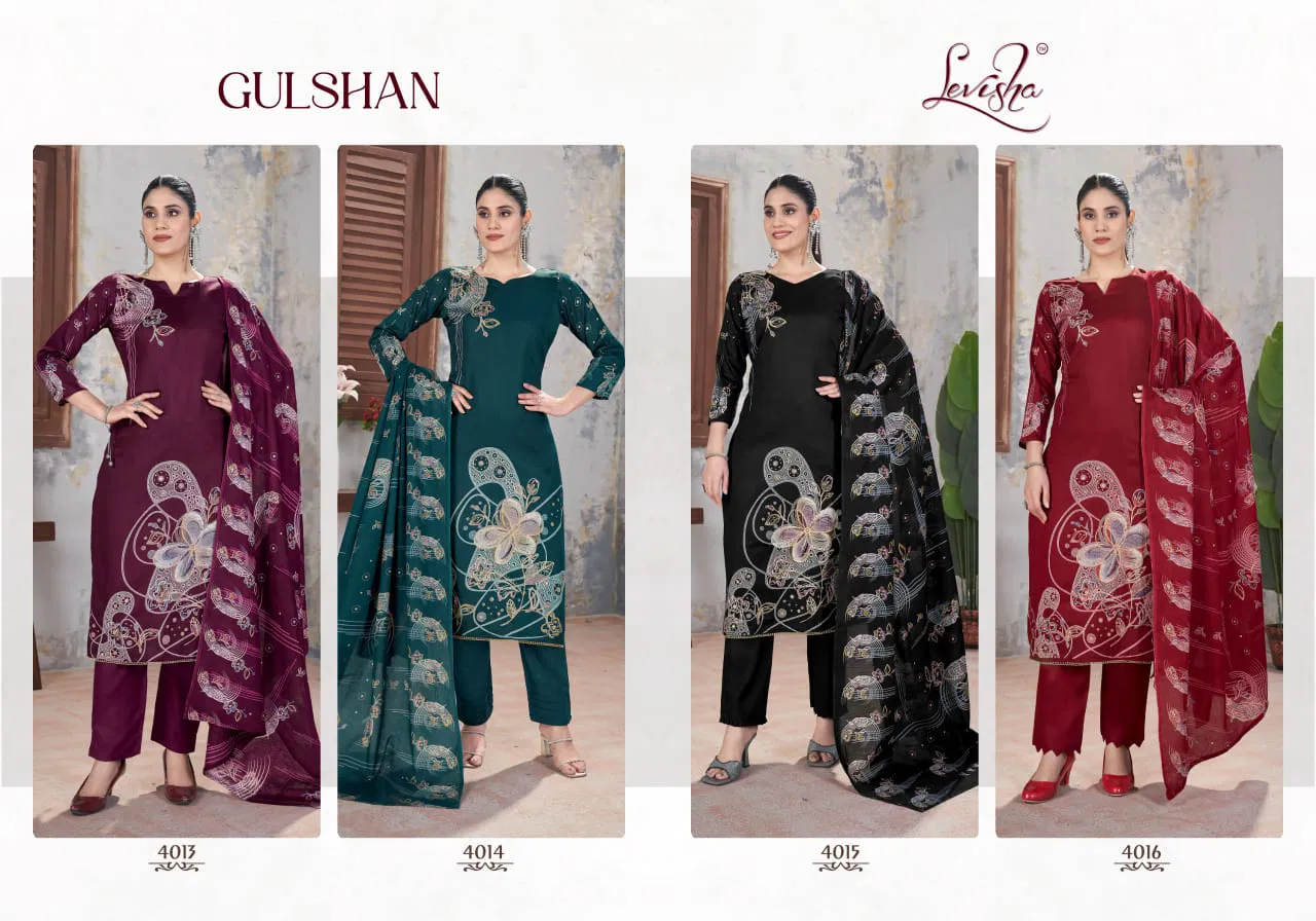 Gulshan By Levisha Jam Cotton Silk Digital Dress Material Orders In India